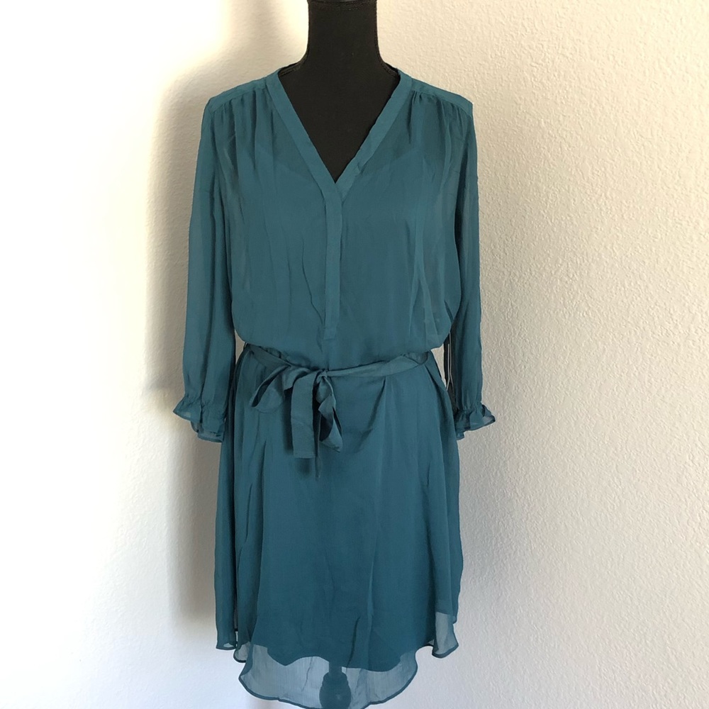 Teal Shirt Dress